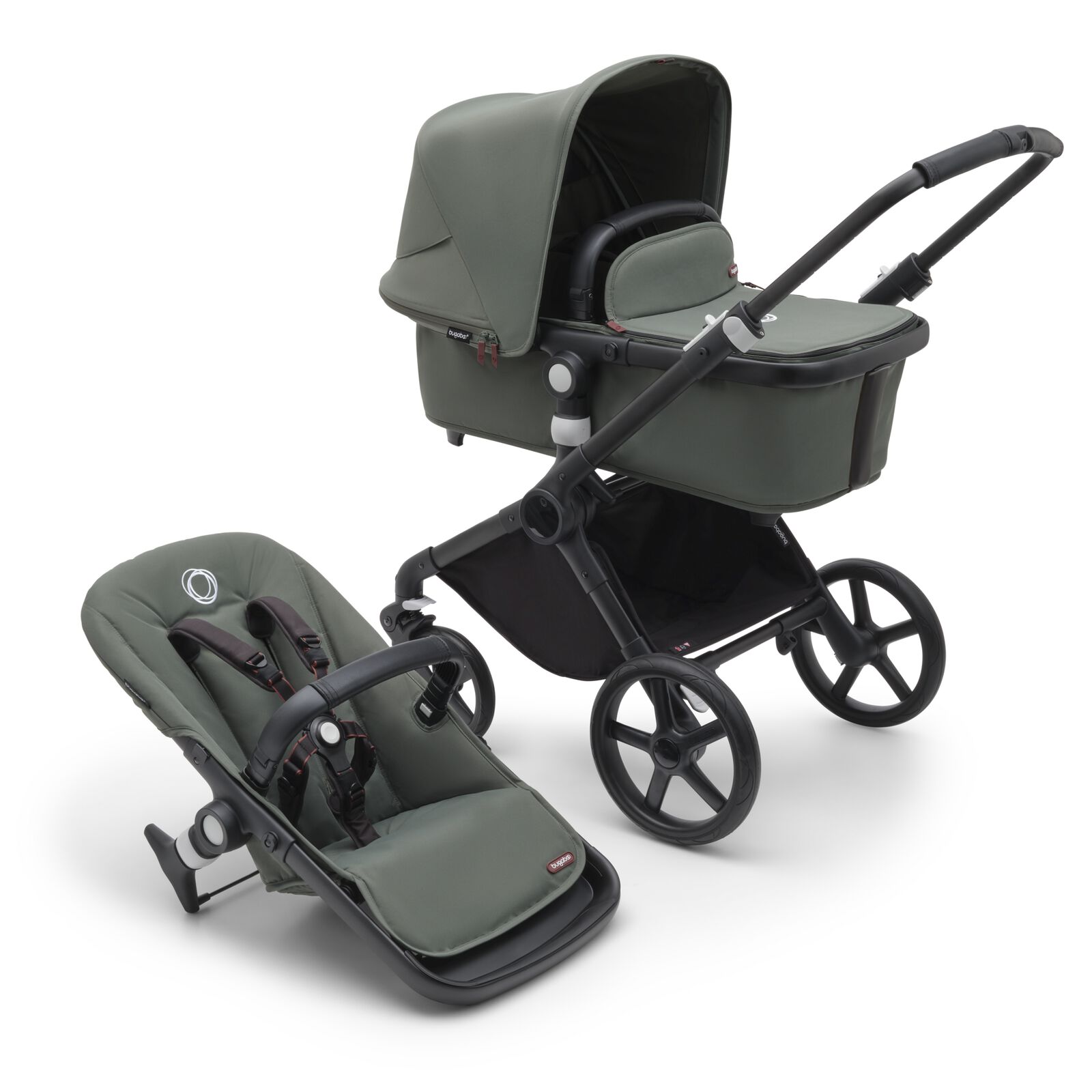Bugaboo Fox Cub complete ASIA BLACK/FOREST GREEN-FOREST GREEN