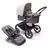 Bugaboo Fox 5 carrycot and seat pushchair with graphite chassis, grey melange fabrics and misty white sun canopy. - Thumbnail Slide 1 of 13