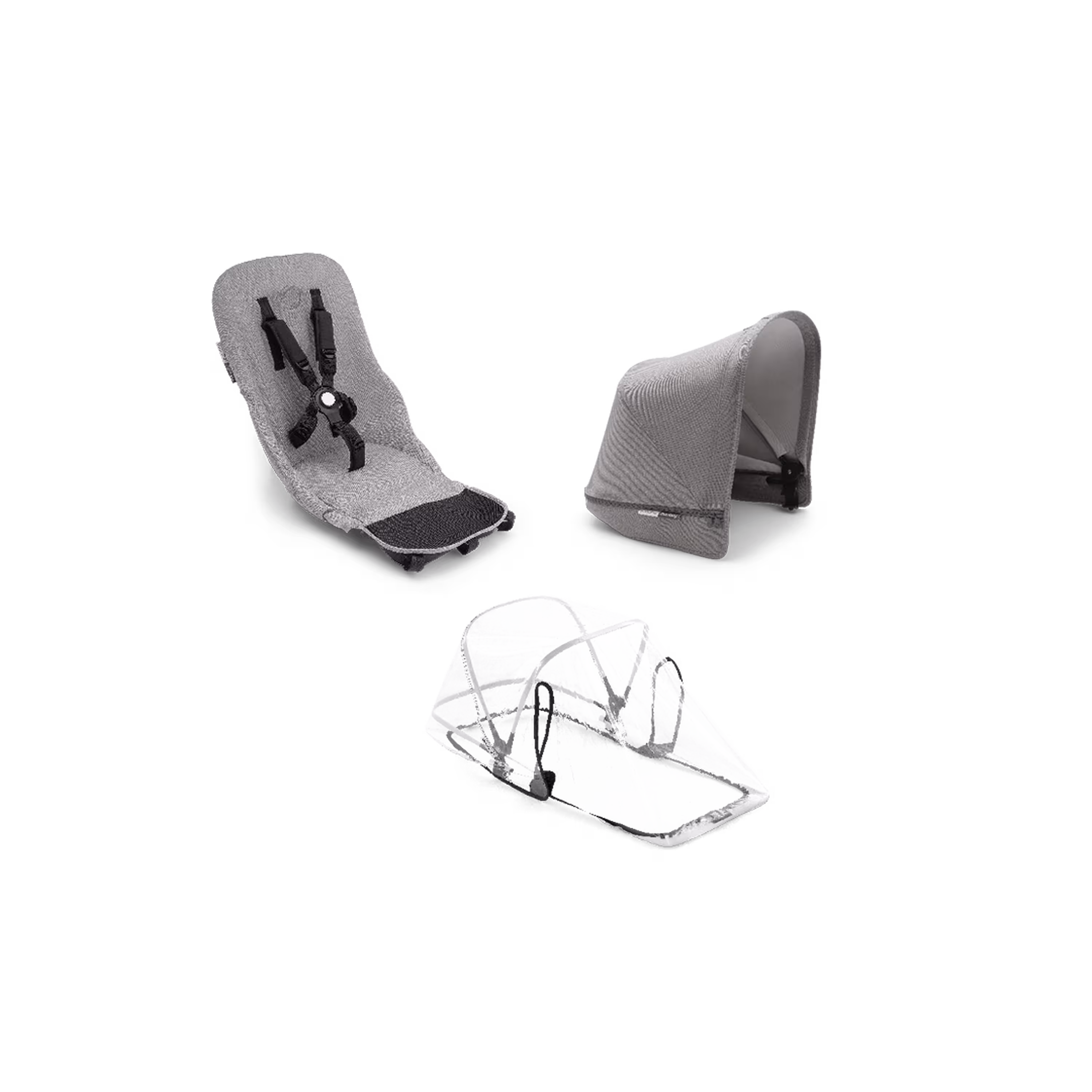 Refurbished Bugaboo Donkey2 Mineral duo fabric set compl AU LIGHT GREY - Main Modal Image Slide 1 of 1