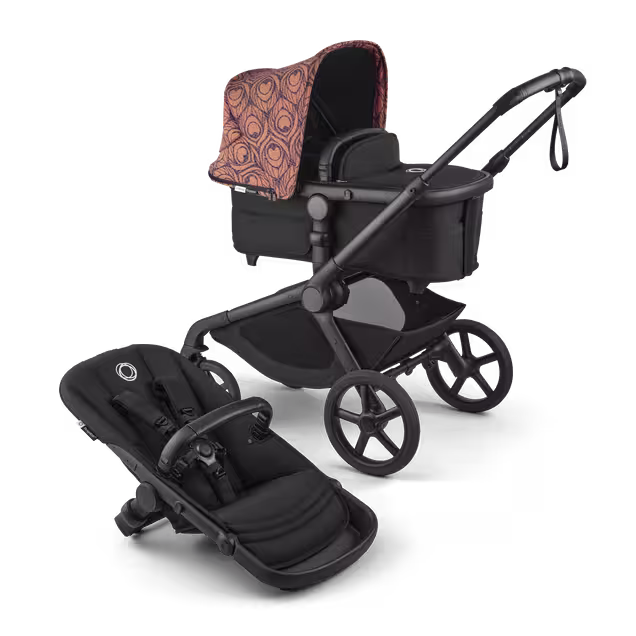 Bugaboo X Artipoppe Kangaroo Limited Edition 2-in-1 stroller black base, heritage black fabrics, bugaboo x artipoppe sun canopy - Main Image Slide 1 of 12