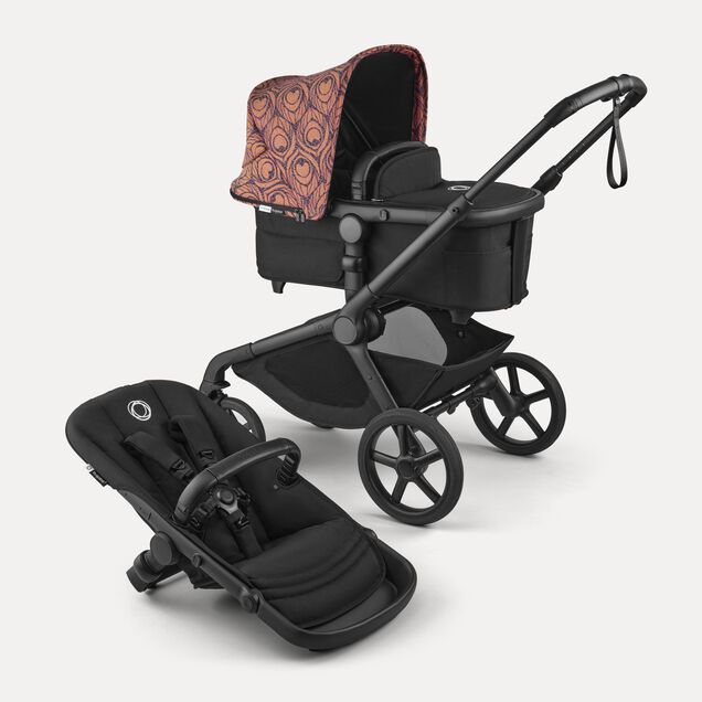 Bugaboo X Artipoppe Kangaroo Limited Edition 2-in-1 stroller black base, heritage black fabrics, bugaboo x artipoppe sun canopy - Main Image Slide 1 of 12