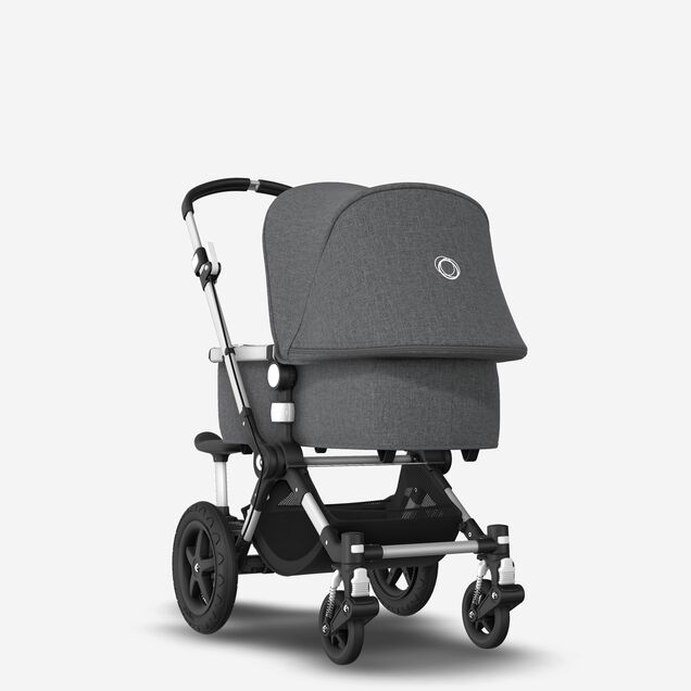Bugaboo Cameleon 3 Plus sit and stand pushchair grey melange sun canopy, grey melange fabrics, aluminium base - Main Image Slide 1 of 6