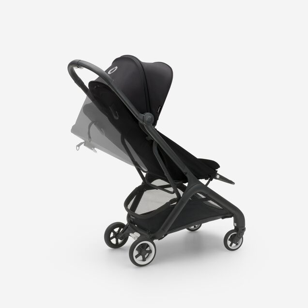 Bugaboo Butterfly travel stroller black base, dark cherry red fabrics, dark cherry red sun canopy - Main Image Slide 7 of 13
