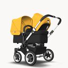 US - D2D stroller bundle aluminum, black, sunrise yellow