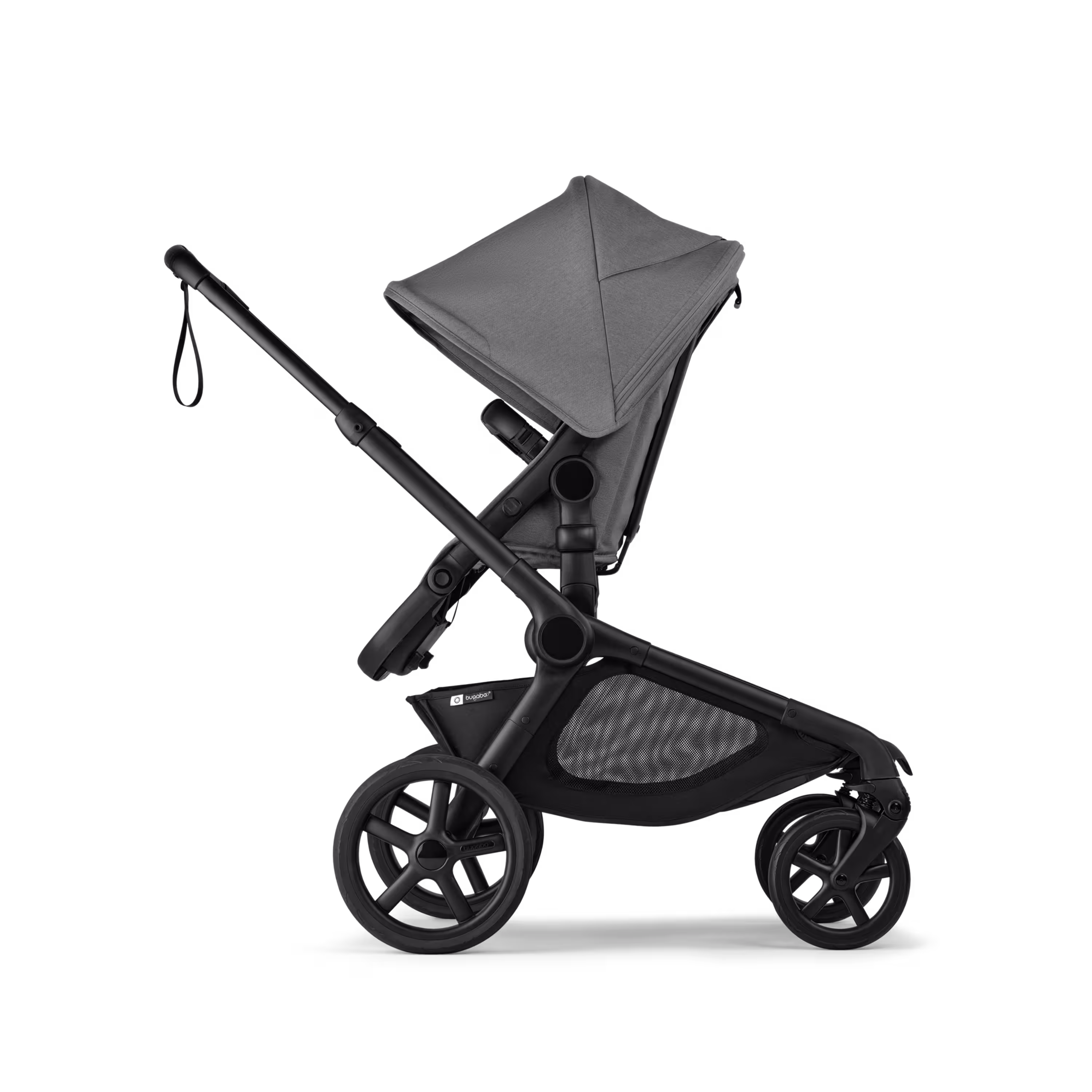 Bugaboo Kangaroo 2-in-1 stroller black base, moon grey fabrics, moon grey sun canopy - Main Modal Image Slide 4 of 18