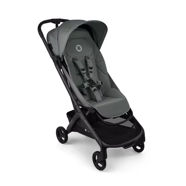 Bugaboo Butterfly 2 Plus travel stroller black base, forest green fabrics, forest green sun canopy - Main Image Slide 1 of 12