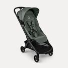 Bugaboo Butterfly 2 Plus travel stroller black base, forest green fabrics, forest green sun canopy