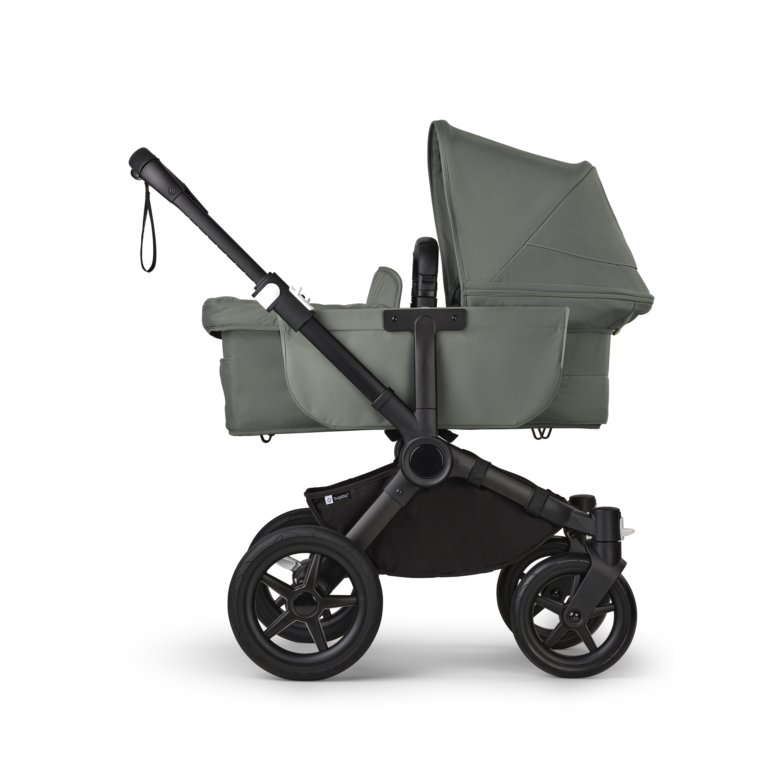 Bugaboo Donkey 5 Mono 2-in-1 stroller black base, forest green fabrics, forest green sun canopy - Thumbnail Slide 3 of 11