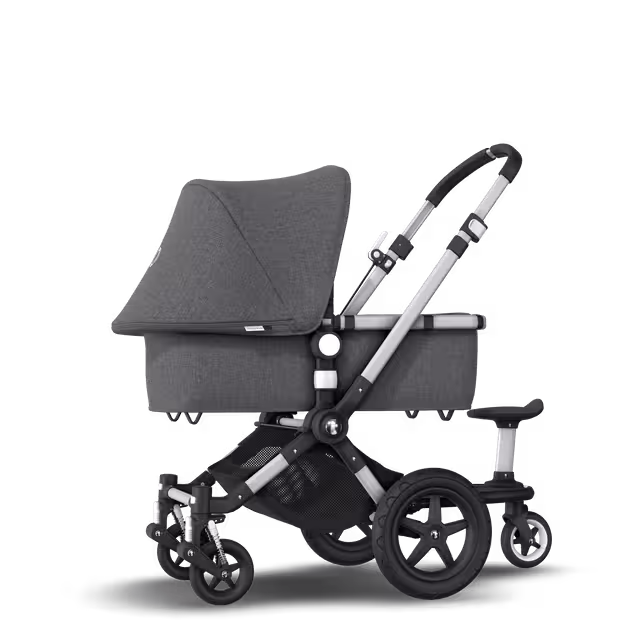 Bugaboo Cameleon 3 Plus sit and stand pushchair grey melange sun canopy, grey melange fabrics, aluminium base - Main Image Slide 2 of 6
