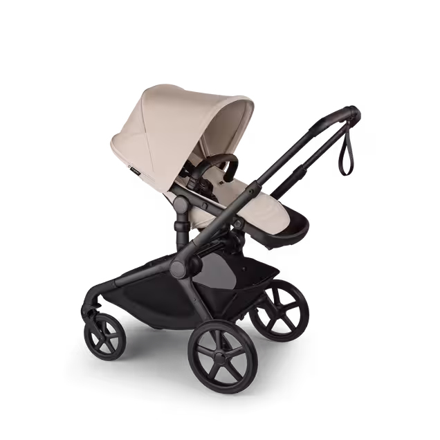 Bugaboo Kangaroo seat-only stroller black base, desert taupe fabrics, desert taupe sun canopy - Main Image Slide 1 of 11
