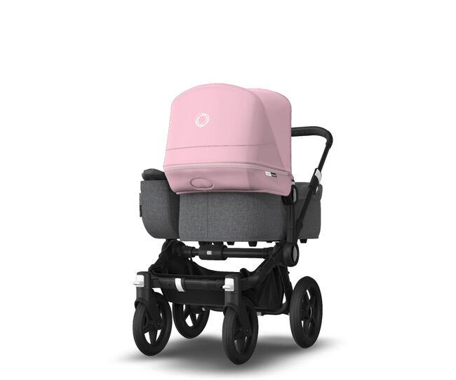 US - Bugaboo D3M stroller bundle black grey melange soft pink - Main Image Slide 4 of 4
