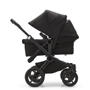 Bugaboo Donkey 5 Duo double stroller black base, midnight black fabrics, midnight black sun canopy - view 2