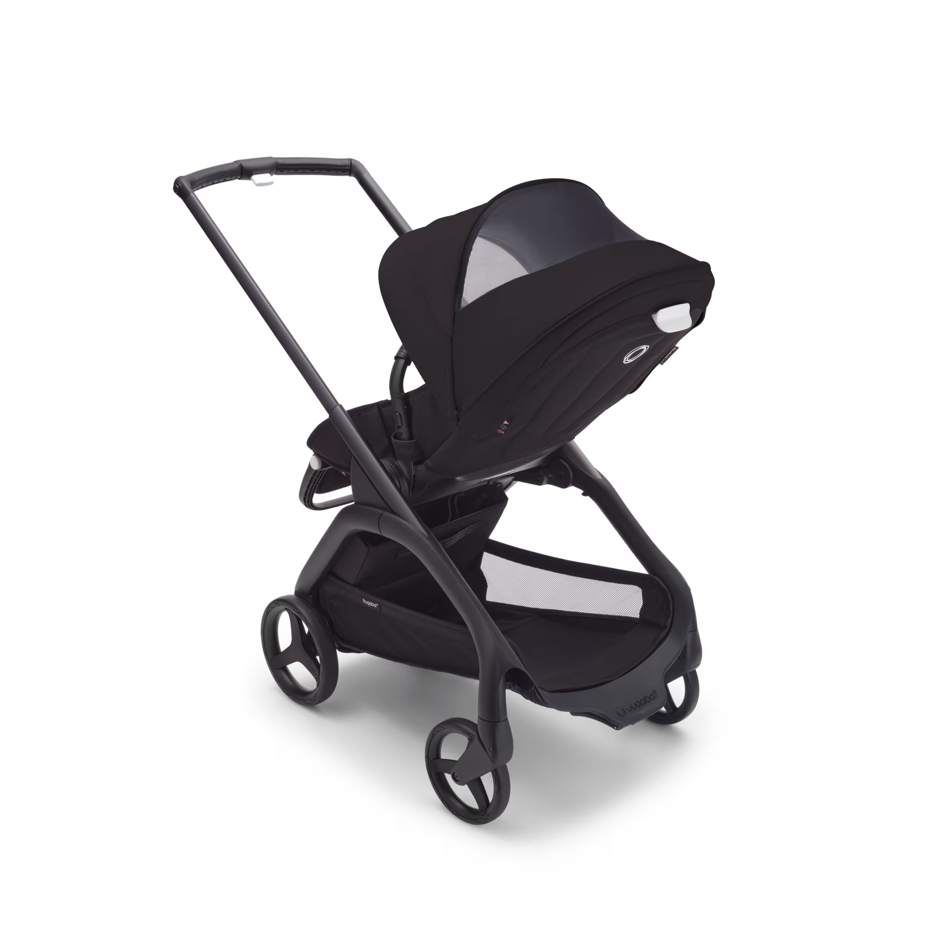 Vue arrière de la poussette Bugaboo Dragonfly, montrant la fenêtre de visibilité de la capote. - Main Modal Image Slide 11 of 16