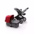 Fox 2 Seat and Bassinet Stroller Red sun canopy, Grey Melange style set, Black chassis - Thumbnail Slide 8 of 8