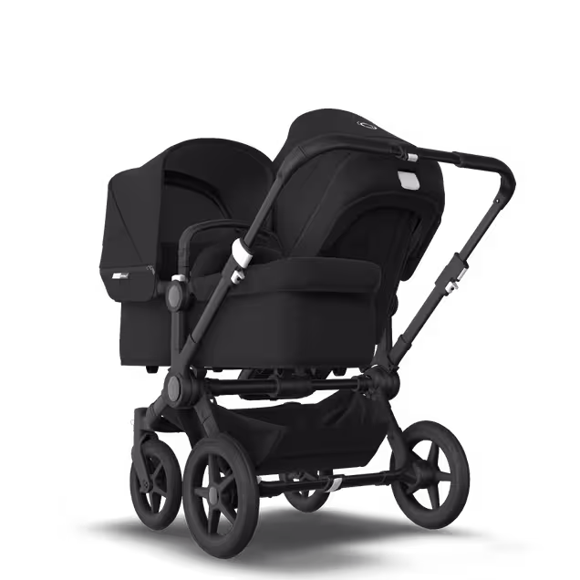 Bugaboo Donkey 3 Duo Black sun canopy, black seat, black chassis - Main Image Slide 5 of 6