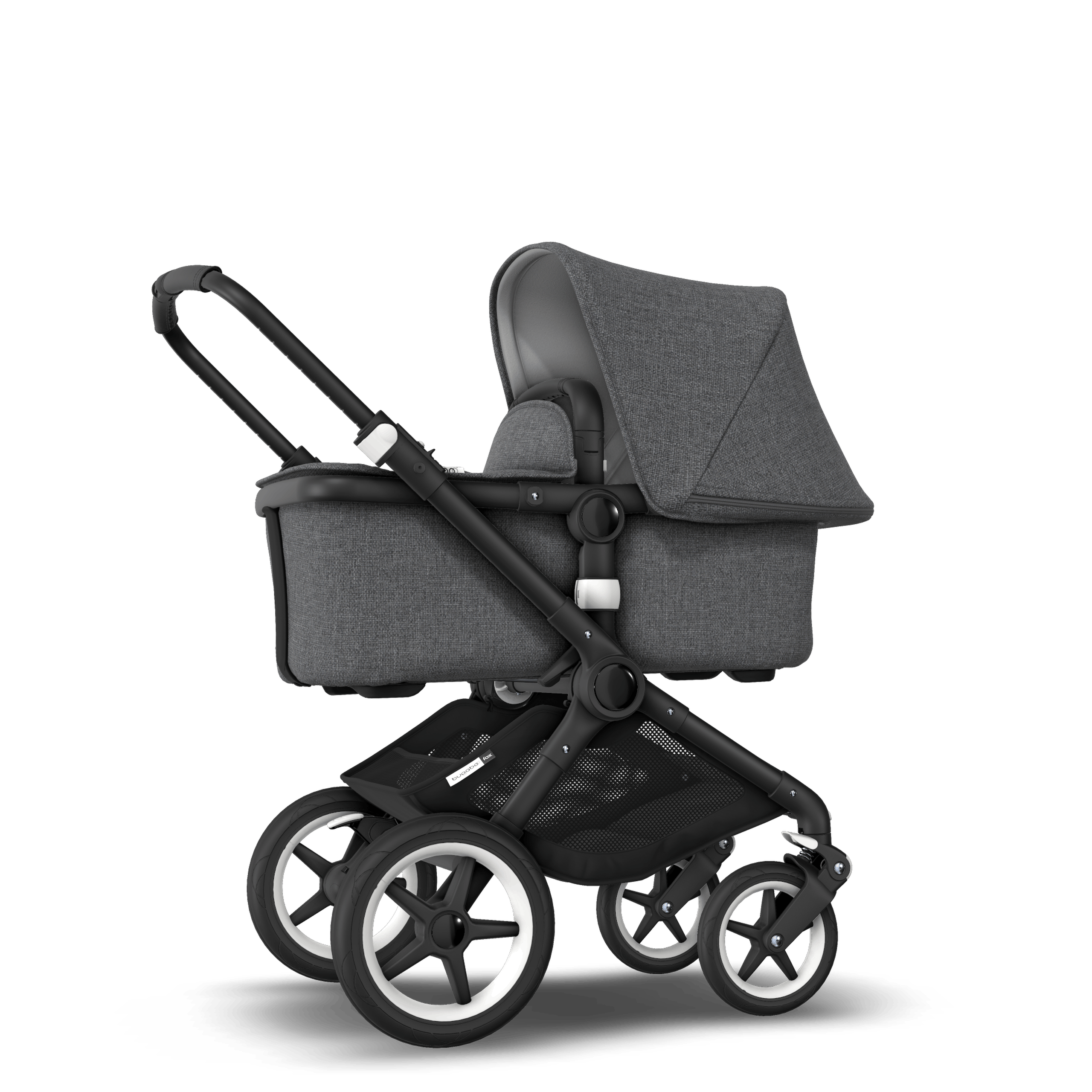 Refurbished Bugaboo Fox complete BLACK/GREY MELANGE-GREY MELANGE - Thumbnail Slide 6 van 6