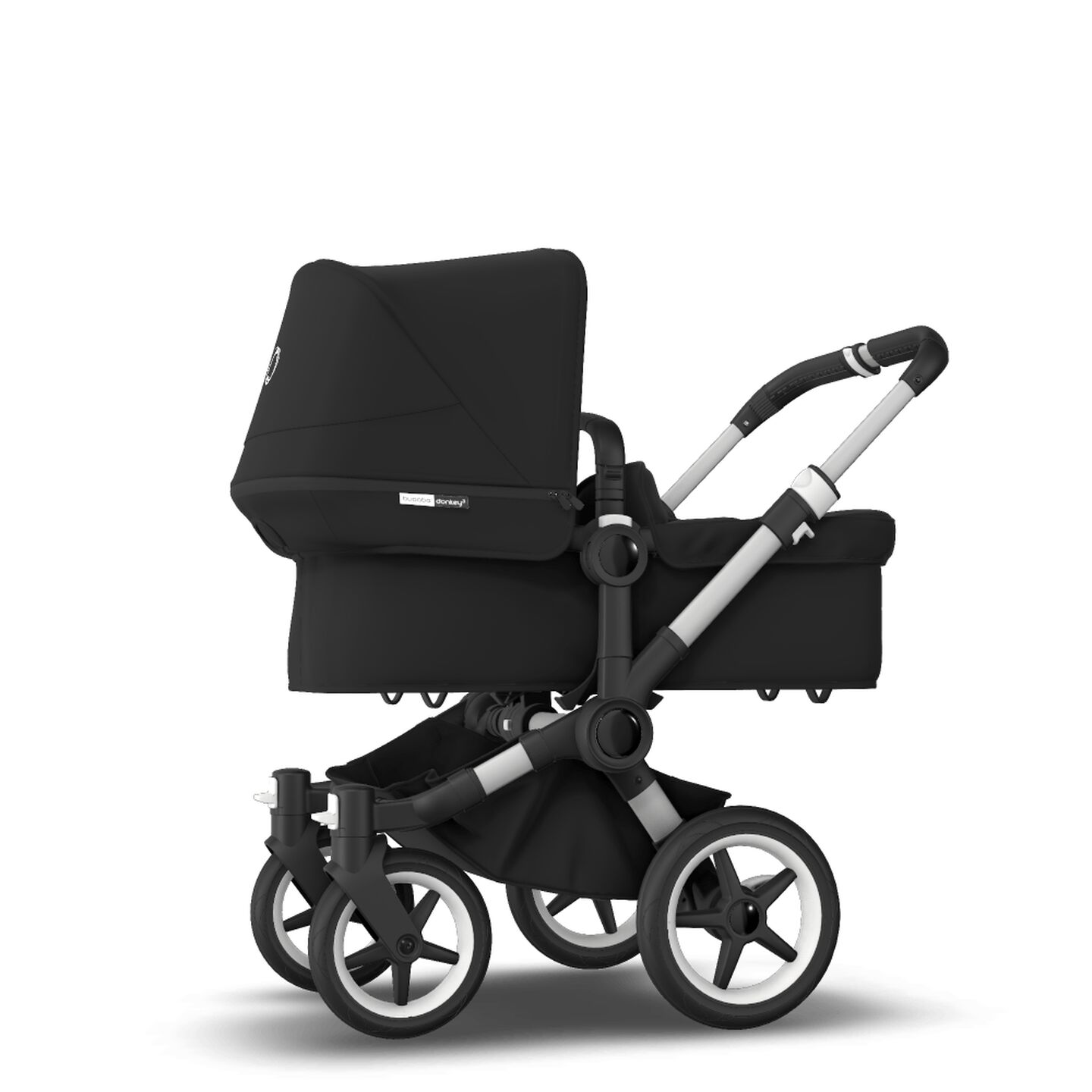Bugaboo Donkey 3 Mono carrycot and seat pushchair Black sun canopy