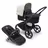 Bugaboo Fox 5 2-in-1 stroller black base, midnight black fabrics, misty white sun canopy - Thumbnail Slide 1 of 12