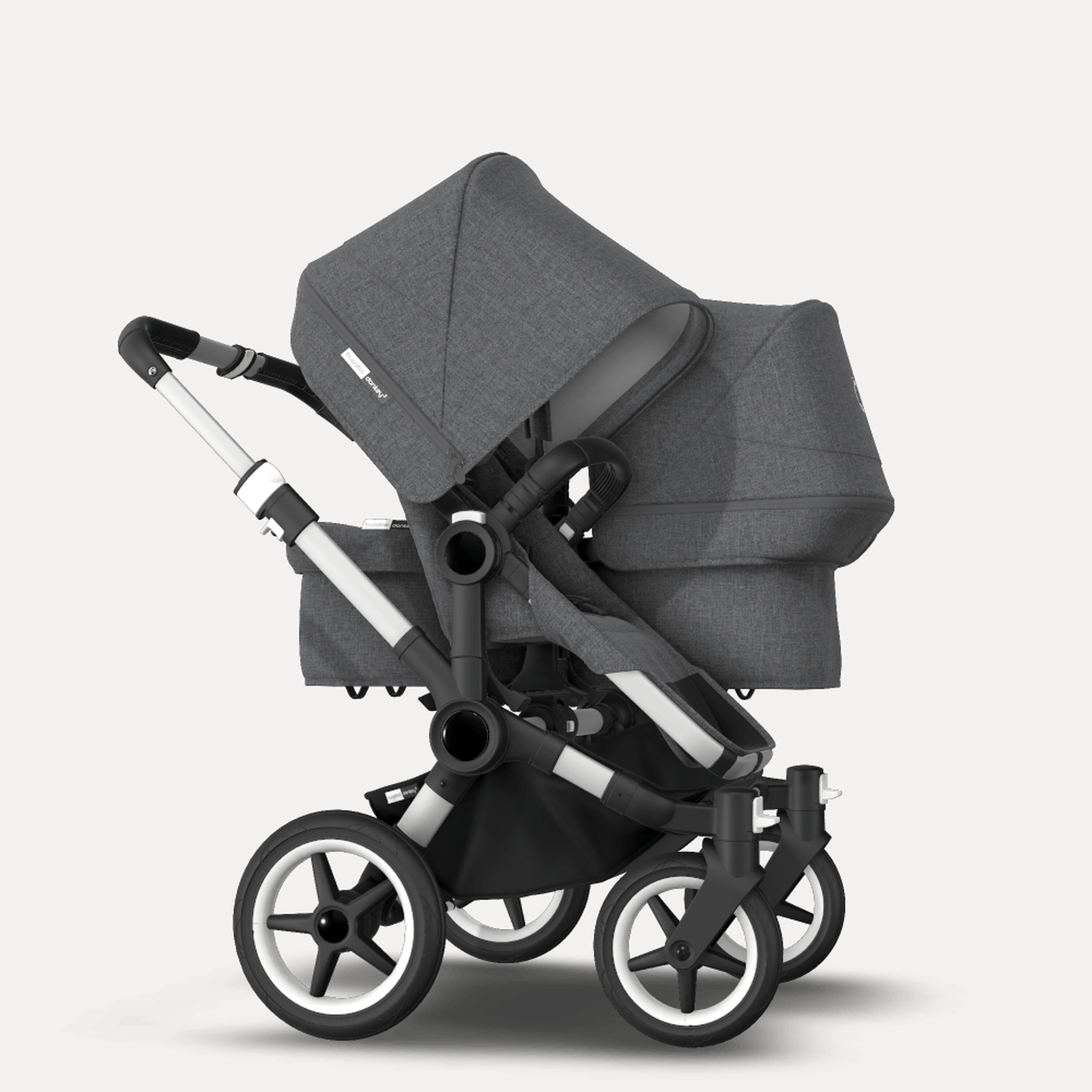 Refurbished Bugaboo Donkey3 duo compl UK ALU/GREY MELANGE-GREY MELANGE - Main Modal Image Slide 3 of 5