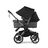 Bugaboo Donkey 5 Duo double stroller graphite base, grey mélange fabrics, midnight black sun canopy - Thumbnail Slide 2 of 11