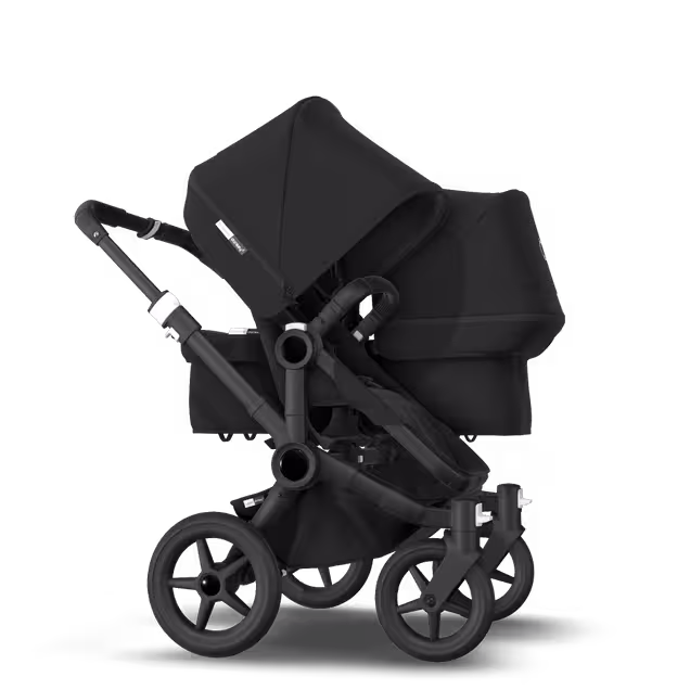 Bugaboo Donkey 3 Duo travel system black sun canopy, black fabrics, black base - Main Image Slide 5 of 11