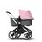 Bugaboo Fox 2 seat and carrycot pushchair soft pink sun canopy, grey melange fabrics, aluminium base - Thumbnail Slide 4 of 10