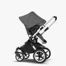 Bugaboo Fox 2 Seat and Bassinet Stroller Grey melange sun canopy grey melange style set, aluminum chassis