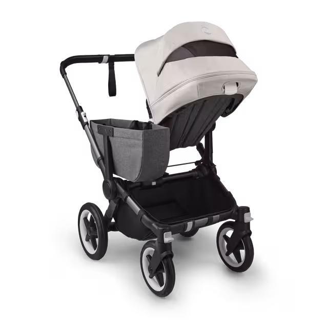 Bugaboo Donkey 5 Mono 2-in-1 stroller graphite base, grey mélange fabrics, misty white sun canopy - Main Image Slide 4 of 11