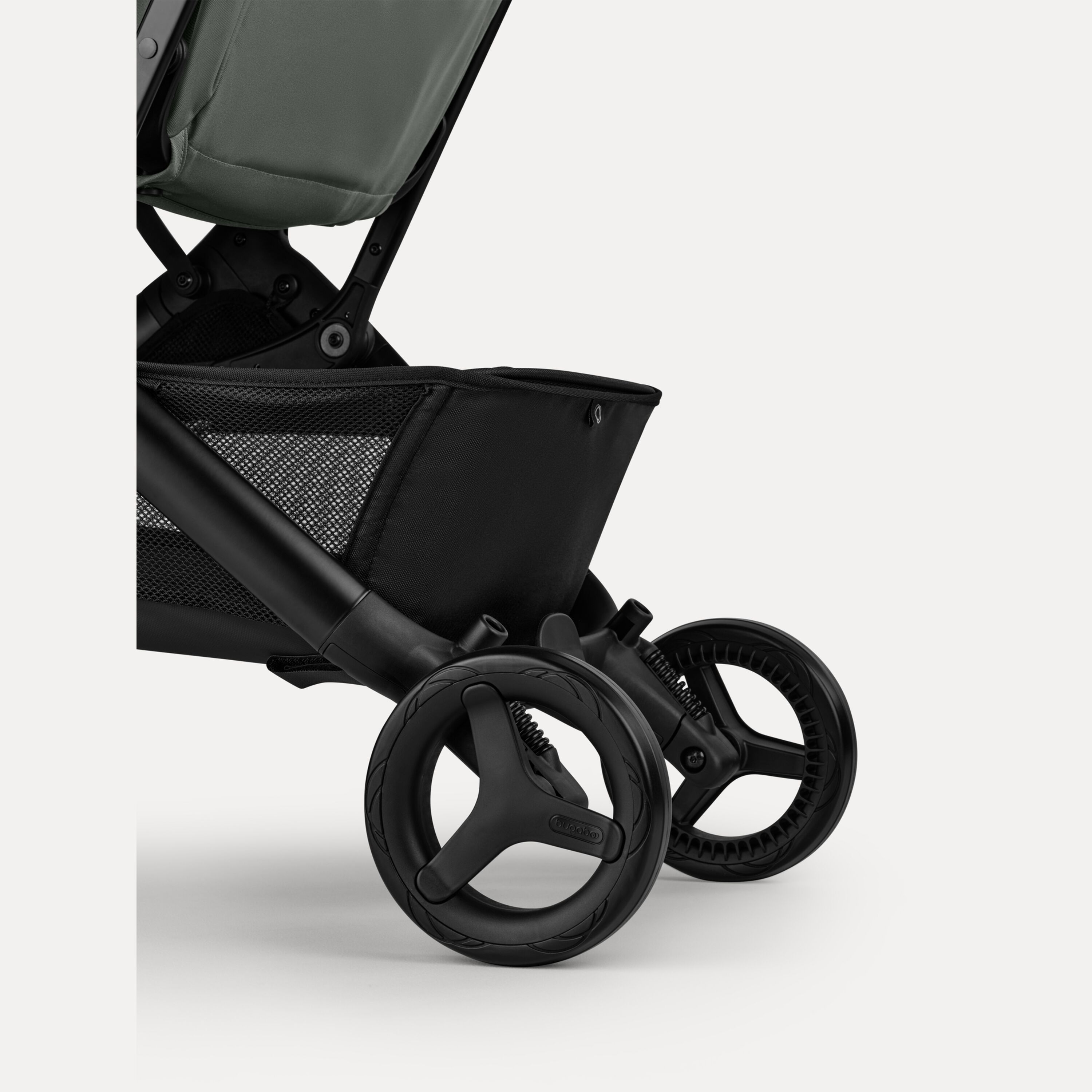 Bugaboo Butterfly 2 travel stroller black base, forest green fabrics, forest green sun canopy - Main Modal Image Slide 7 of 8