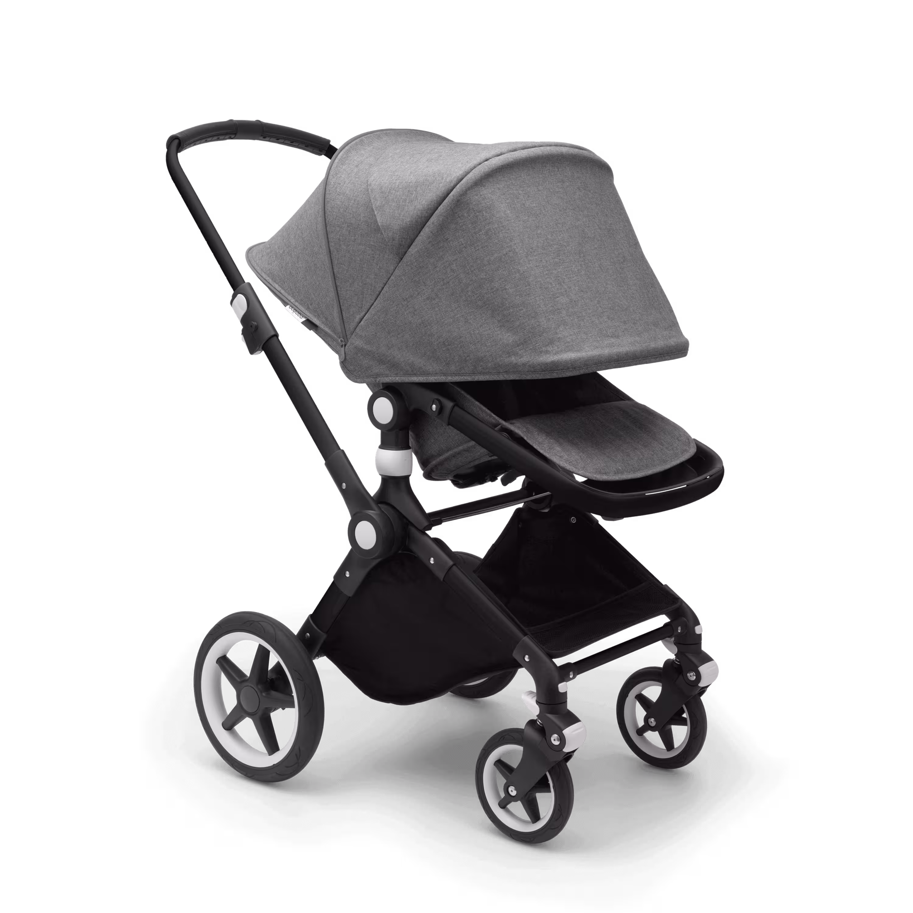 Bugaboo Lynx bassinet and seat stroller grey melange sun canopy, grey melange fabrics, black base - Main Modal Image Slide 6 of 10