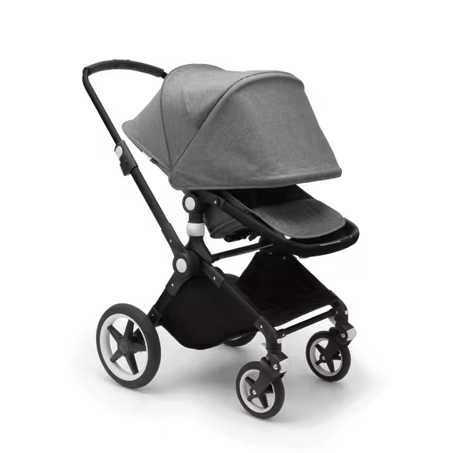 Bugaboo Lynx bassinet and seat stroller grey melange sun canopy, grey melange fabrics, black base - Main Image Slide 6 of 10