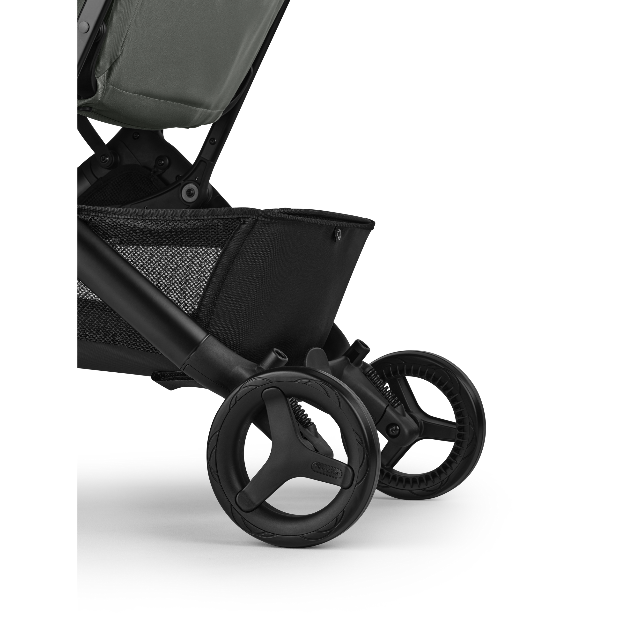 Bugaboo Butterfly 2 travel stroller black base, dusty pink fabrics, dusty pink sun canopy  - Thumbnail Slide 8 of 8