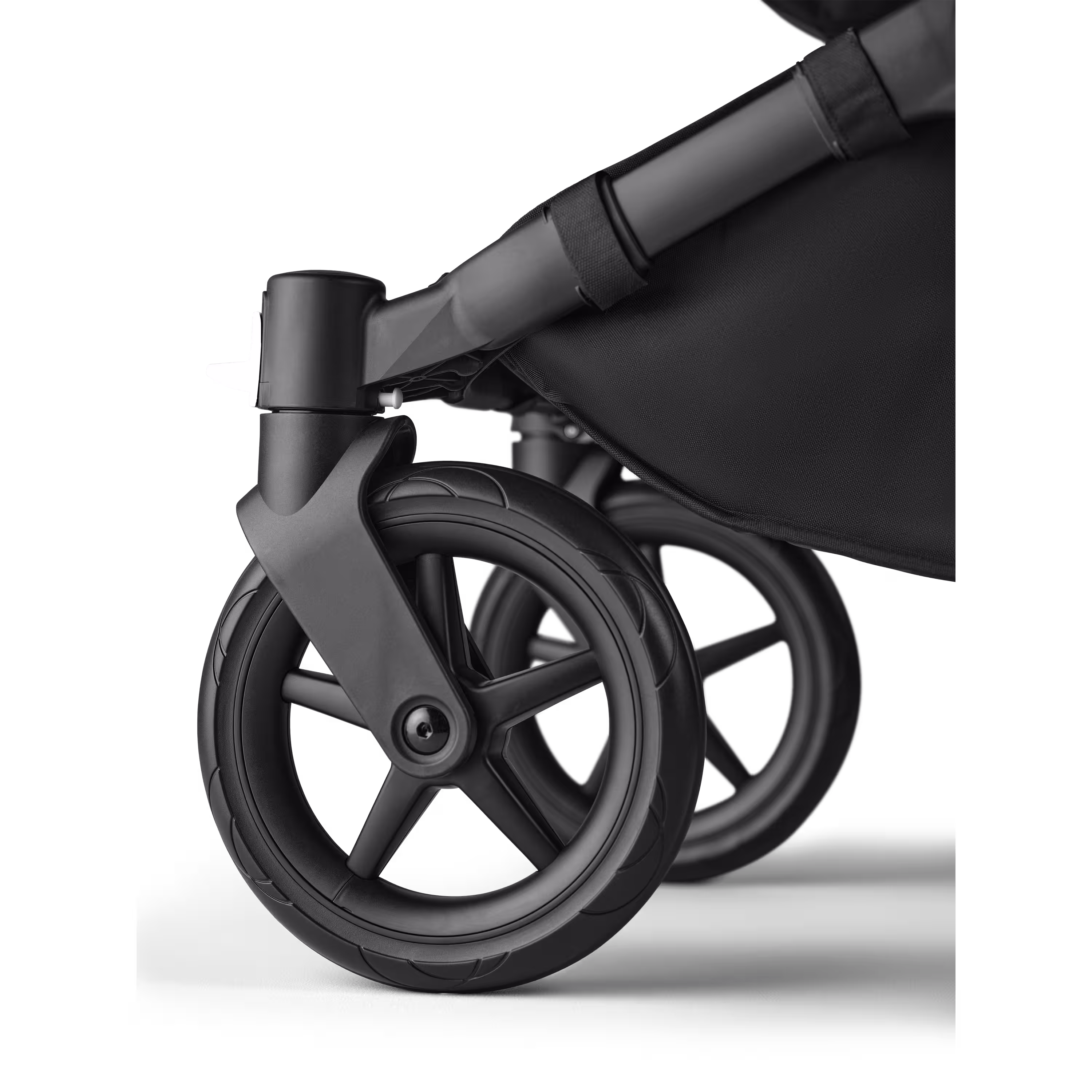 Bugaboo Donkey 5 twin stroller black base, midnight black fabrics, midnight black sun canopy - Main Modal Image Slide 11 of 12
