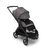 Passeggino Bugaboo Dragonfly con seduta e telaio black, tessuti grey melange e cappottina grey melange. La cappottina parasole è completamente estesa. - Thumbnail Slide 3 of 16