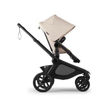 Bugaboo Kangaroo seat-only stroller black base, desert taupe fabrics, desert taupe sun canopy - view 2