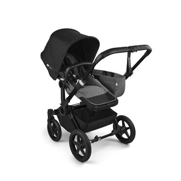 Bugaboo Donkey 5 Mono 2-in-1 stroller black base, grey mélange fabrics, midnight black sun canopy - view 2