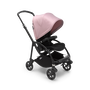 Bugaboo Bee 6 seat stroller soft pink sun canopy, black fabrics, black chassis - Thumbnail Slide 1 of 7