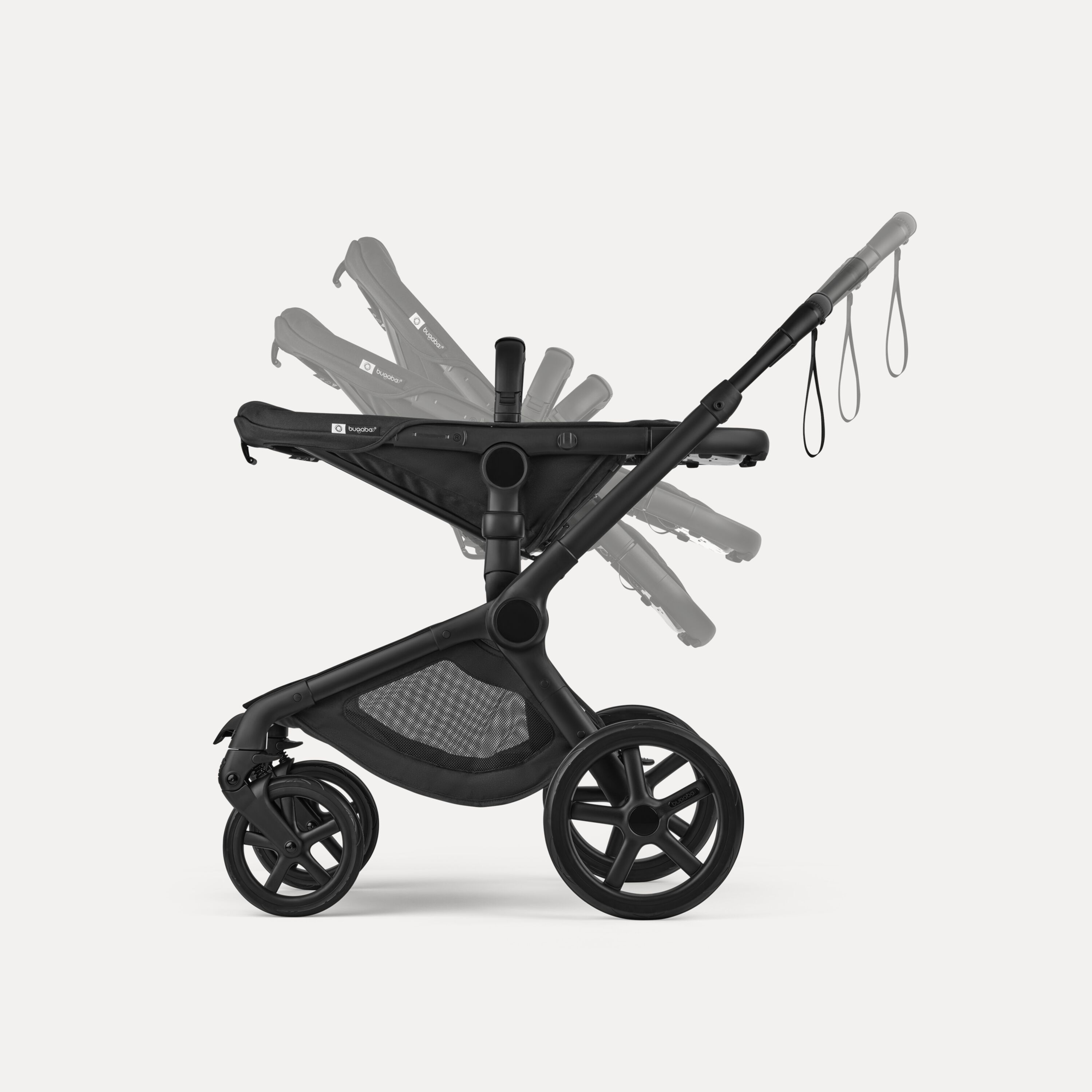 Three different recline options on the Bugaboo Fox 5 Renew stroller. - Main Modal Image Slide 8 of 12