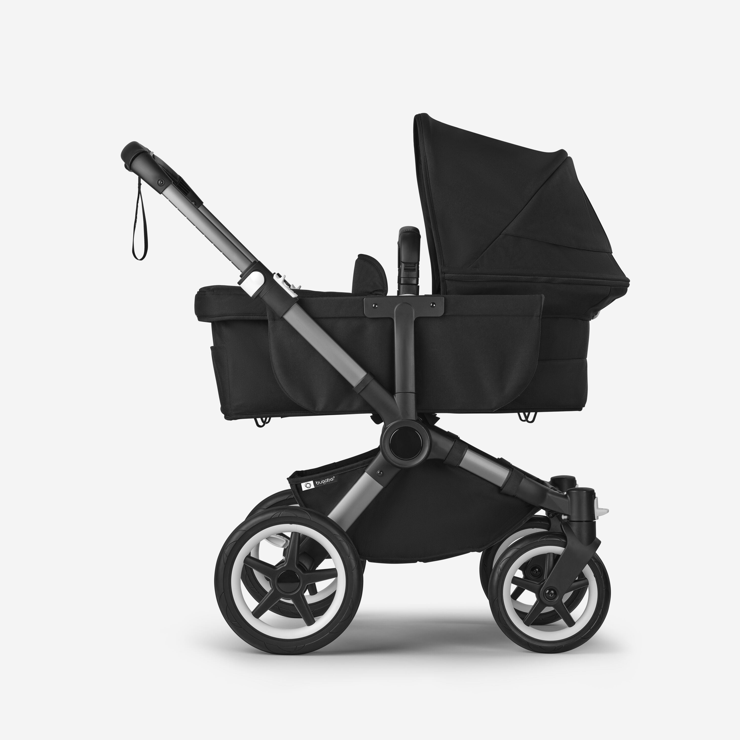 Bugaboo Donkey 5 Mono 2-in-1 stroller graphite base, midnight black fabrics, midnight black sun canopy - Main Modal Image Slide 3 of 12