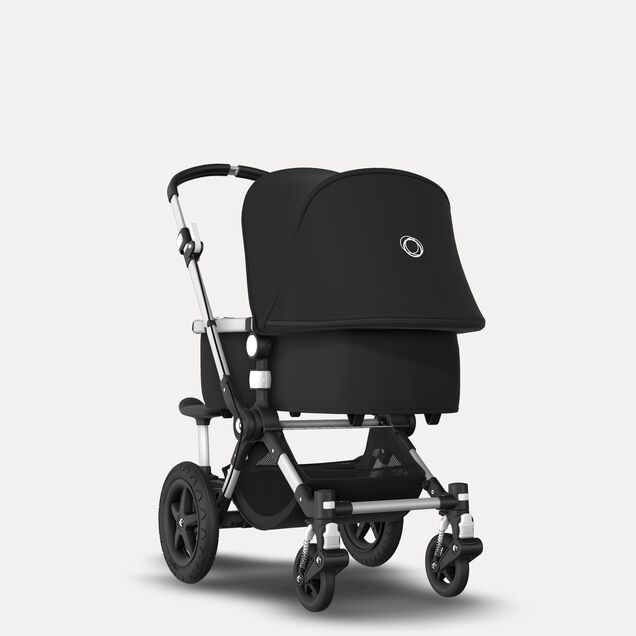 Bugaboo Cameleon 3 Plus sit and stand pushchair black sun canopy, black fabrics, aluminium base - Main Image Slide 1 of 6