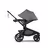 Bugaboo Kangaroo seat-only stroller black base, moon grey fabrics, moon grey sun canopy - Thumbnail Slide 3 of 11