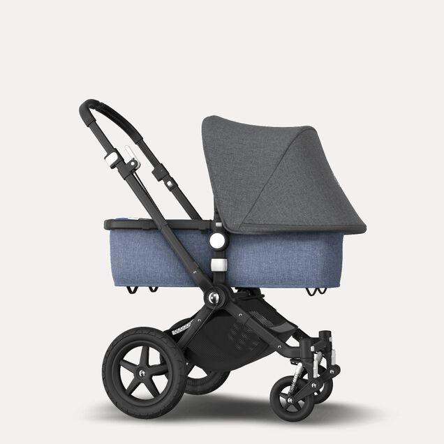 Bugaboo Cameleon3 Plus grey melange sun canopy, blue melange fabrics, black base - Main Image Slide 4 of 6