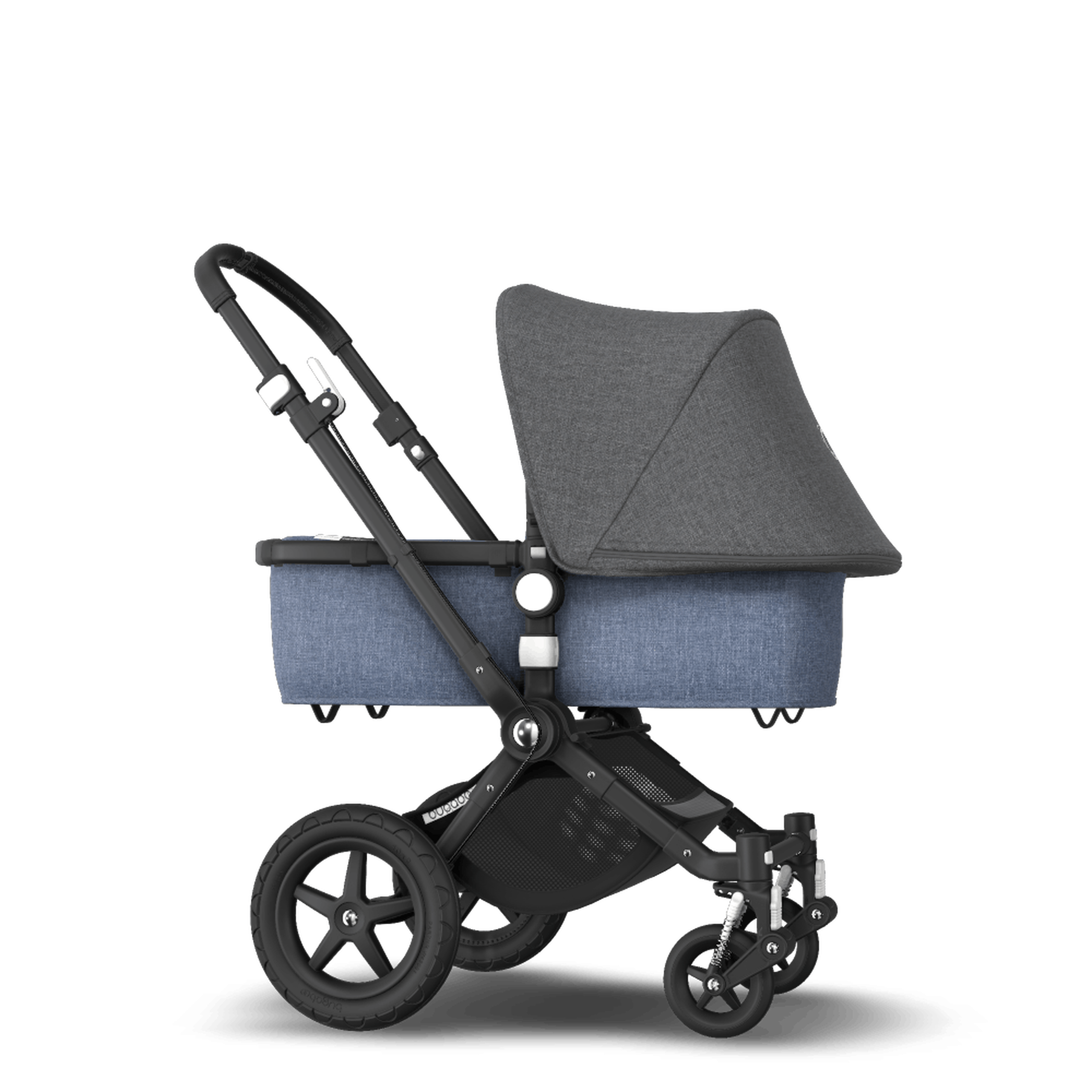 Bugaboo Cameleon3 Plus grey melange sun canopy, blue melange fabrics, black base - Thumbnail Slide 4 of 6
