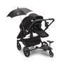 Bugaboo Donkey 5 Twin bassinet and seat stroller graphite base, midnight black fabrics, grey mélange sun canopy - Thumbnail Slide 4 of 4
