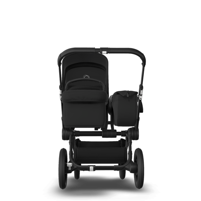 Bugaboo Donkey 3 Mono seat and bassinet stroller black sun canopy, black fabrics, black base