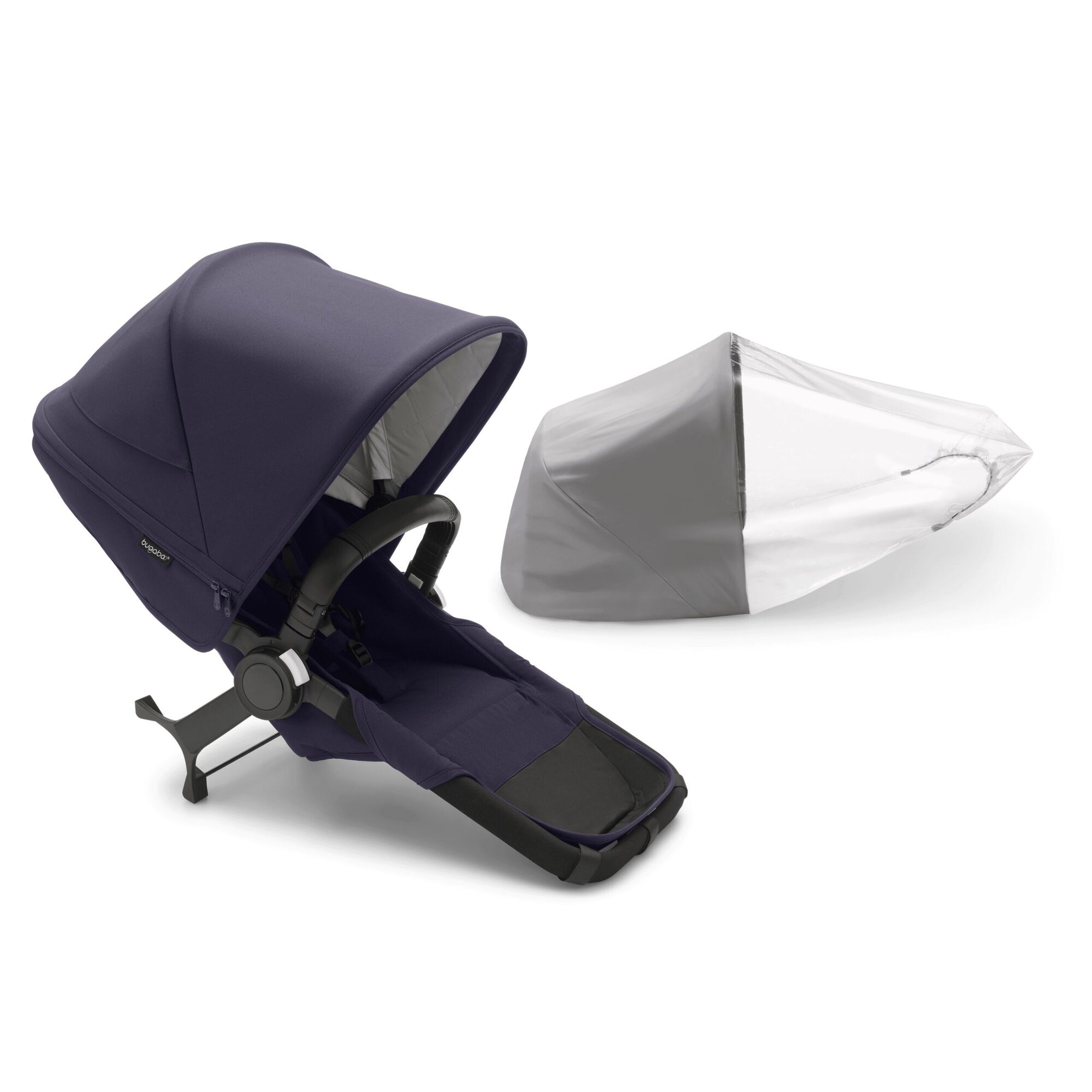 Refurbished Bugaboo Donkey 5 Classic Duo extension complete DARK NAVY - Thumbnail Slide 2 van 2