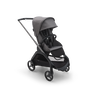 Bugaboo Dragonfly seat pushchair with graphite chassis, grey melange fabrics and grey melange sun canopy. - Thumbnail Slide 1 of 18