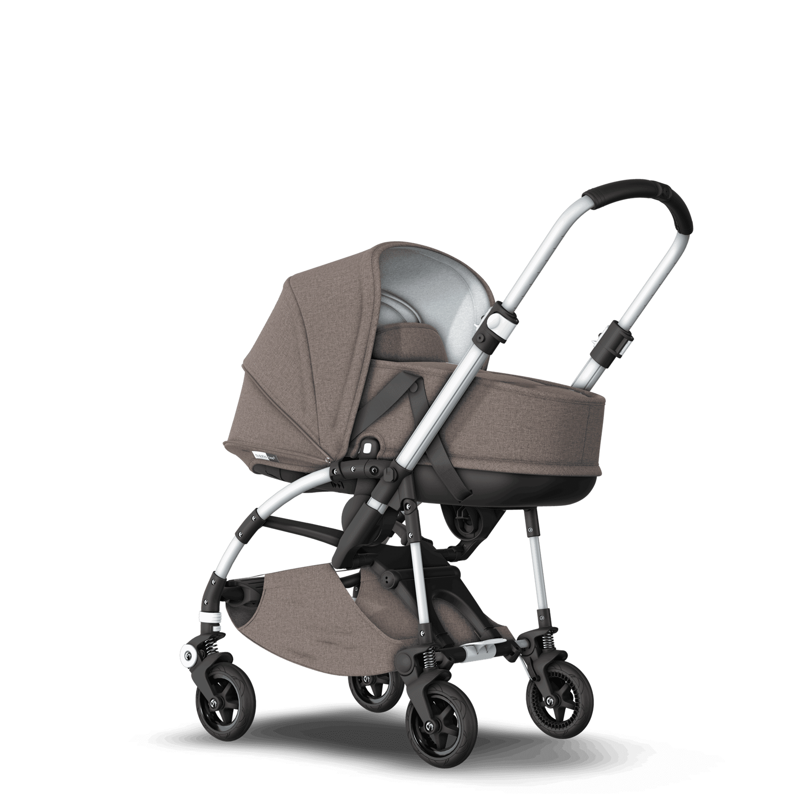 Bugaboo Bee 5 seat and pram mineral taupe mélange sun canopy