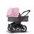 Bugaboo Donkey 3 Twin seat and carrycot pushchair soft pink sun canopy, grey melange fabrics, black base - Thumbnail Slide 2 of 9
