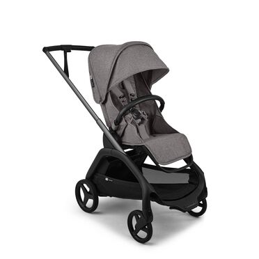 Bugaboo Dragonfly Plus seat stroller graphite base, grey melange fabrics, grey melange sun canopy